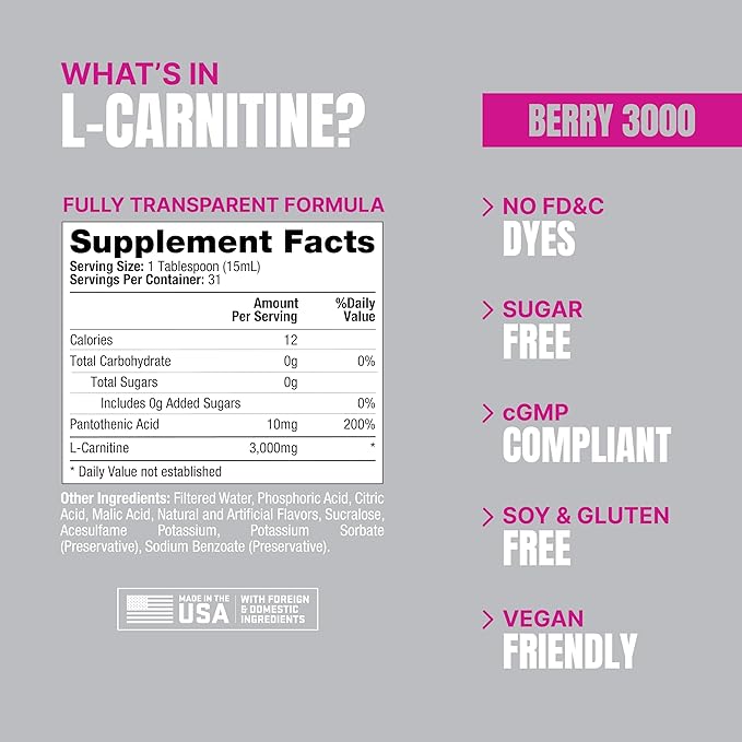PROSUPPS Thermo Fat Burning Thermogenic Powder Spicy Rita and 3000 L-Carnitine Berry - Weight Management and Pre Workout - Energy Mood Appetite Control -
