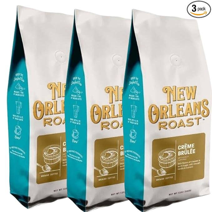 New Orleans Roast - Crème Brulee Ground Coffee 12oz (Pack of 3)