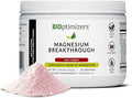 BIOptimizers Magnesium Breakthrough Drink - 8 Forms of Magnesium Electrolytes Sleep Health Stress Muscle Recovery Heart Support | Glycinate Citrate Malate- Tart Cherry