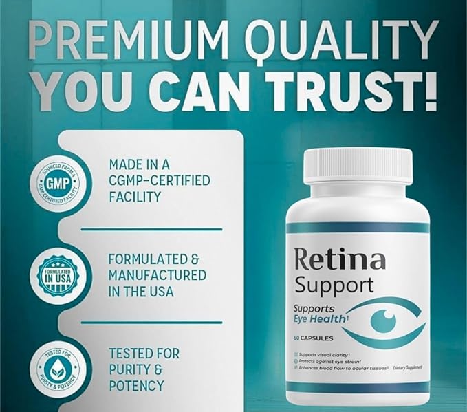 (Pack 3) Retina Supplement Capsules VisionClear Pills - Maximum Strength Supplement for VisionVitamin (180 Capsules)