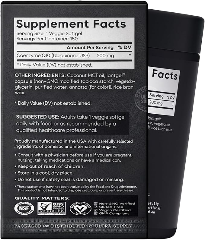 Sports_Researchs CoQ10 200mg Softgels with MCT Oil 150 Ct Value Pack