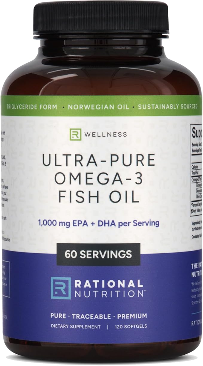 EPAX® Norwegian Omega-3 Fish Oil - 1000mg EPA &amp DHA rTG Form for Superior Absorption IFOS Certified No Fishy Burps Third-Party Tested Heart Brain &amp Joint Support - 120 Softgels