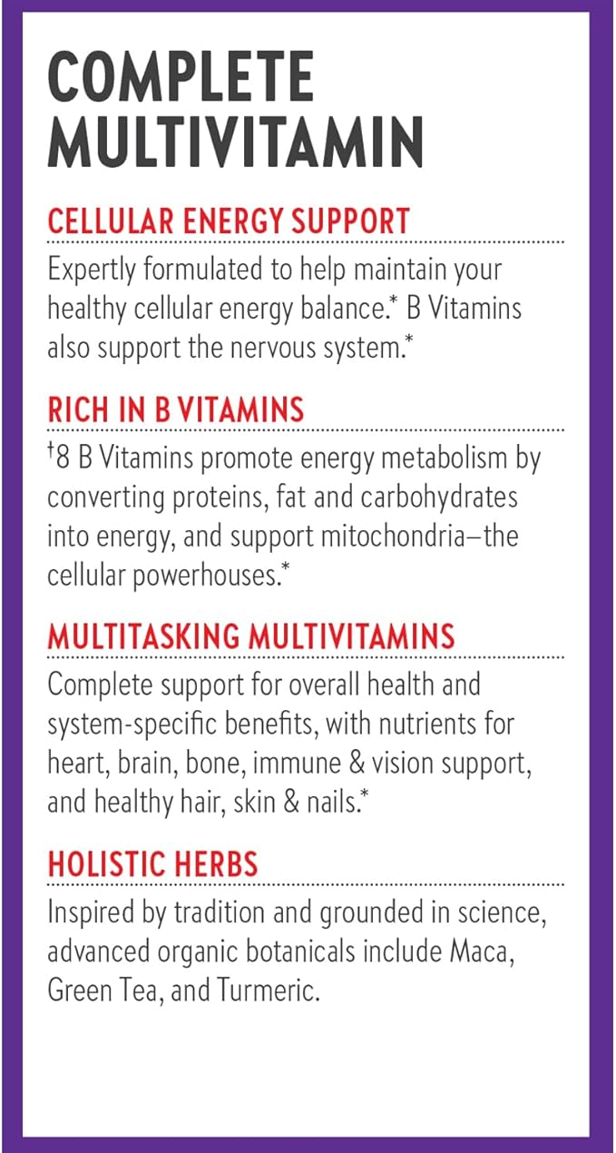 New Chapter Energy Supplement - Perfect Energy Multivitamin for Balanced Energy + Stress Support with B Vitamins + Vitamin D3 + Organic Non-GMO Ingredients - 96 ct