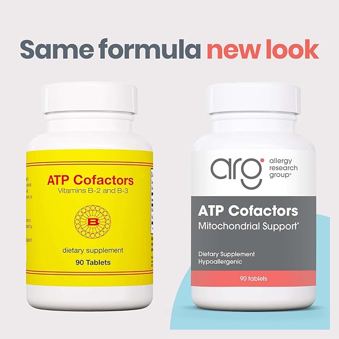 Optimox ATP Cofactors - Vitamin B Complex for Women and Men Vitamin B2 and B3 100mg Riboflavin and 500mg Niacin High Potency Multivitamin Tablets for Energy Support - 90 Count