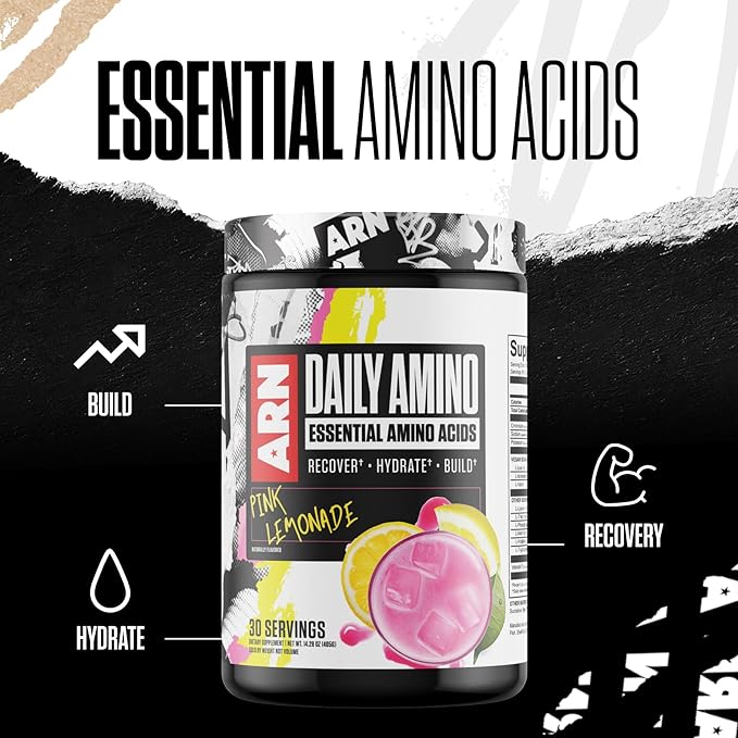 Arms Race Nutrition | ARN | Daily Amino Essential Amino Acids (30 Servings Sour Blue Razz)