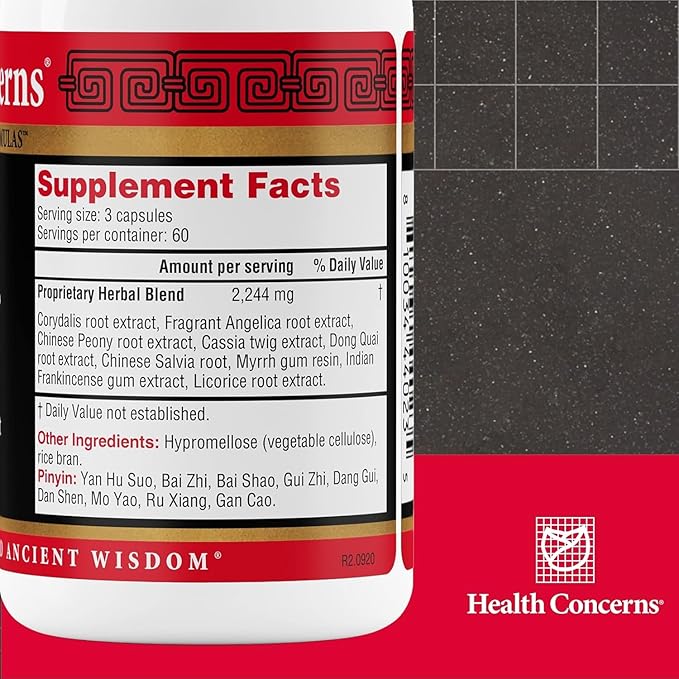 Health Concerns Channel Flow – Muscle Relaxation &amp Pain Support Supplement for Men &amp Women – Corydalis Root Extract – Chinese Herbal Formula for Headaches Joint &amp Menstrual Discomfort – 1