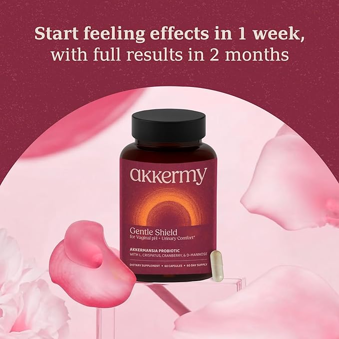 Vaginal Probiotics for Women with Akkermansia L. Crispatus Cranberry Pills &amp D-Mannose - Supports Vaginal pH Balance for Women UTI Support &amp BV Prevention - 60 Day Supply | USA Made