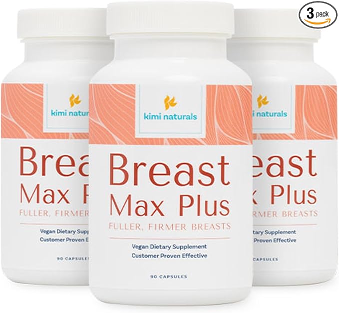 KIMI Naturals Breast Max Plus - Breast Enhancement Pills | Breast Enlargement Supplements with Fenugreek Breast Growth Supports Breast Firmness - 3 Month Supply