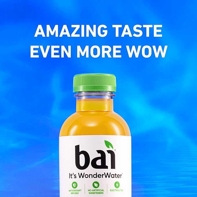 Bai Antioxidant Infused Water Beverage Costa Rica Clementine with Vitamin C and No Artificial Sweeteners 18 Fluid Ounce Bottle 12 Pack