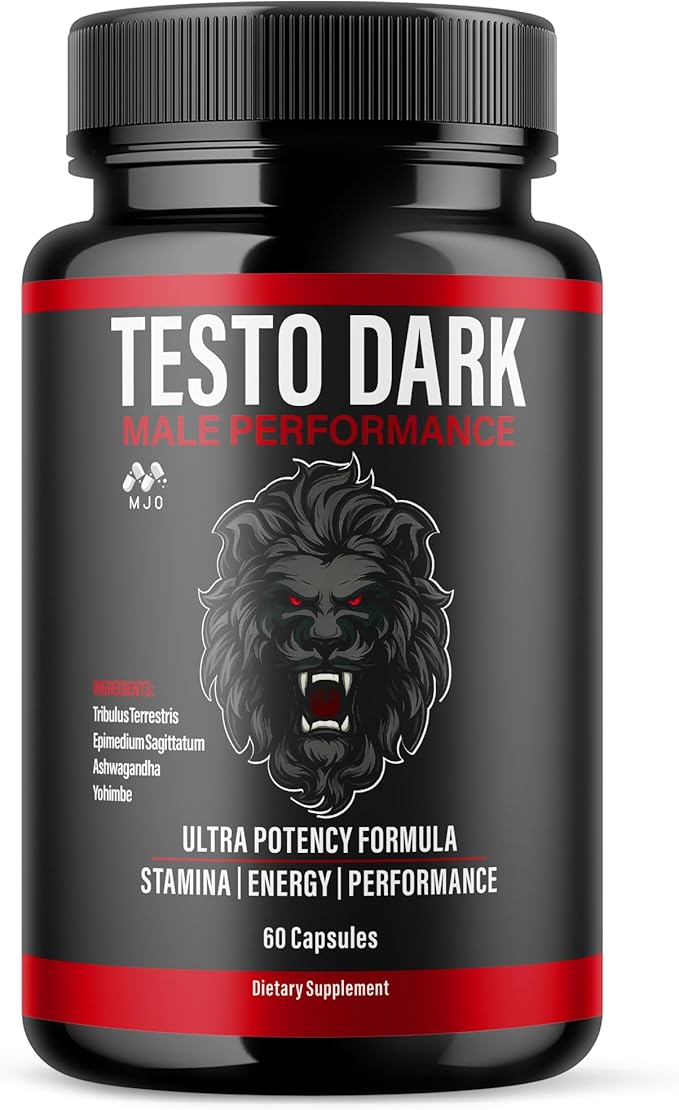 Testo Dark Capsules Official TestoDark Pills with All Natural Ingredients Testo Dark Advanced Overall Health &amp Wellness Vitamin Supplement Formula for Max Strength Multivitamin Support (60 Capsu