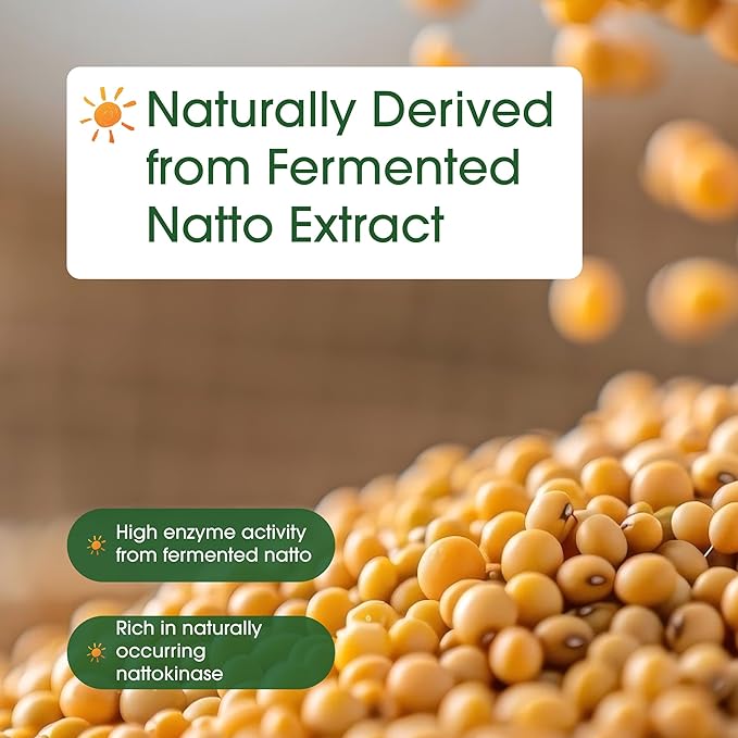 NatureBell Nattokinase - 240 Capsules - 8000 FU Max Strength from Fermented Natto Extract - for Heart Health Healthy Circulation &amp Daily Wellness Support*