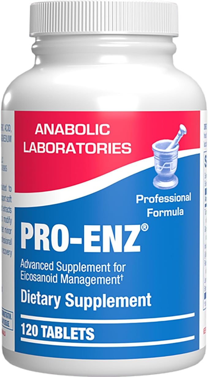 Pro ENZ Joint Support Supplement - Clinical Formula Turmeric Boswellia Supplement for Joint &amp Cartilage Mobility and Comfort Support Plus Eicosanoid Management with Proteolytic Enzymes (120 Servin