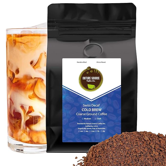 Swiss Decaf Cold Brew | Single Origin Coffee | Organic | Coarse Ground (Swiss Decaf 2 LB 1-Pack)