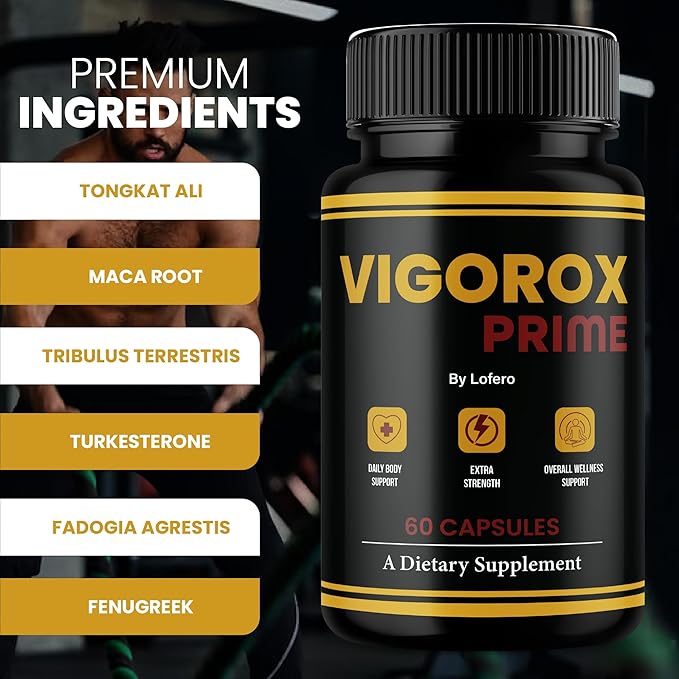 Vigorox Prime Capsules VigoroxPrime Advanced Maximum Strength Performance Pills For Men Premium All-Natural Ingredients Formula for Overall Health &amp Wellness Support Capsulas Pastillas (60 capsu