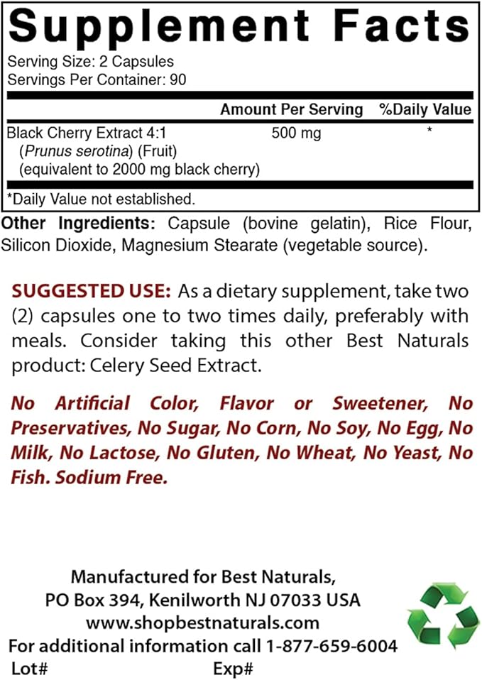 Best Naturals Black Cherry 1000 Mg &amp Pumpkin Seed Oil 1000 mg