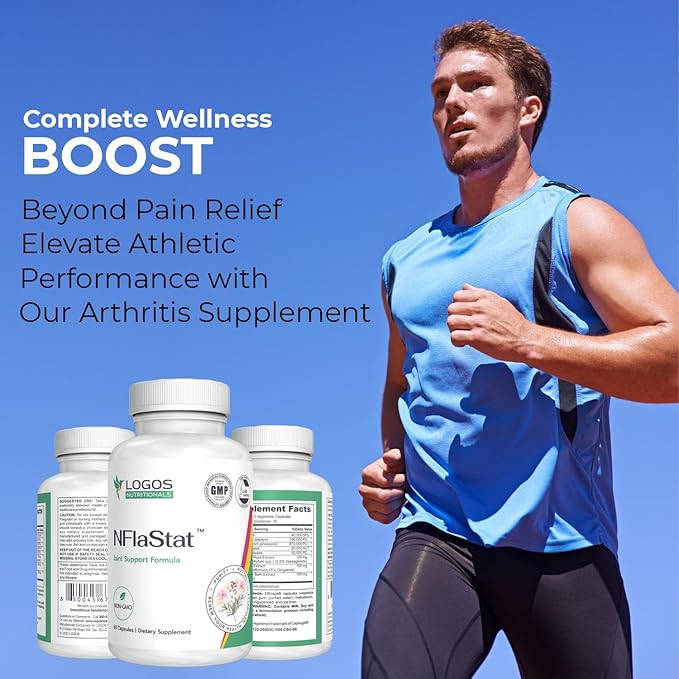 NFlaStat - 60 Capsules | Natural Systemic Enzymes for Inflammation | Alleviates Pain | Proteolytic Enzymes Supplement with Serrapeptase Papain &amp Bromelain | Bone &amp Muscle Support