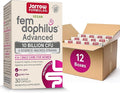 Jarrow Formulas Fem-Dophilus Advanced Probiotics 10 Billion CFU with 6 Science-Backed Strains for Vaginal Urinary Tract Digestive and Immune Support 30 Veggie Capsules Shelf-Stable Pack of 12