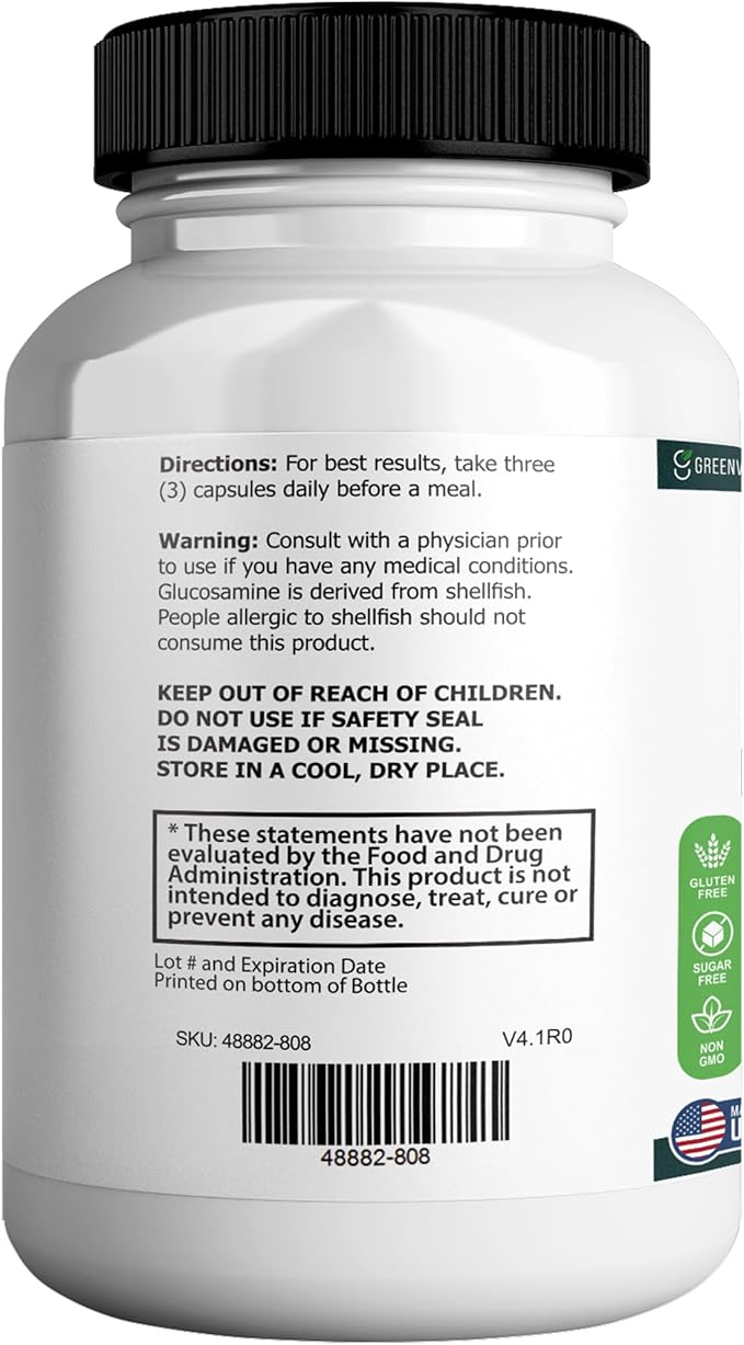 Healthy Flow Joint Support Max 1500mg Glucosamine 60 Capsules Maximum Strength Joint Support Supplement (2)