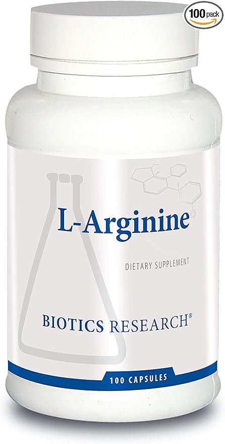 Biotics Research L Arginine Important Amino Acid Building Block for Muscles Exercise Performance Connective Tissue Support Nitric Oxide Booster Supports Cardiovascular Health 100 Capsules