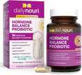 Daily Nouri Hormone Balance Probiotics for Women | Hormone Balance for Women | PMS Hormonal Acne &amp Bloating Support | 7 Clinically Studied Strains + Omega | 30-Day Supply