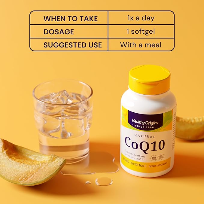 Healthy Origins® CoQ10 400 mg – Natural Trans-Isomer Ubiquinone – Yeast Fermented Supports Heart Health &amp Cellular Energy – Non-GMO 60 Softgels