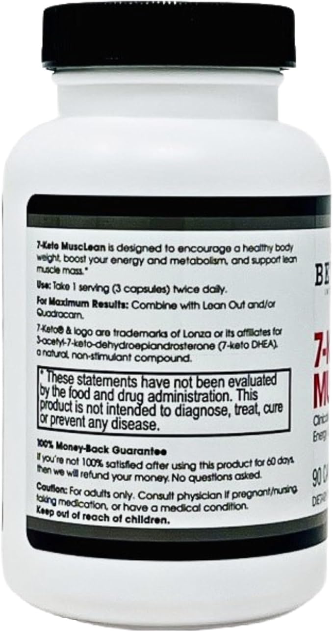 7-KETO Musclean. Lose up to 3X as Much Body Fat Without Losing Muscle Tone. Potent Thermogenic DIET Pill for Men &amp Women. Boost Fat-Burning Metabolism. KETO DIET - Reduce overeating. 90 caps
