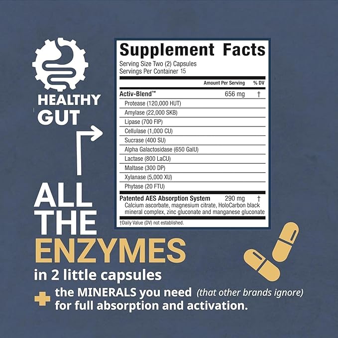 Healthy Gut HistaHarmony 60 Tablets and HoloZyme Digestive Enzymes 30 Capsules