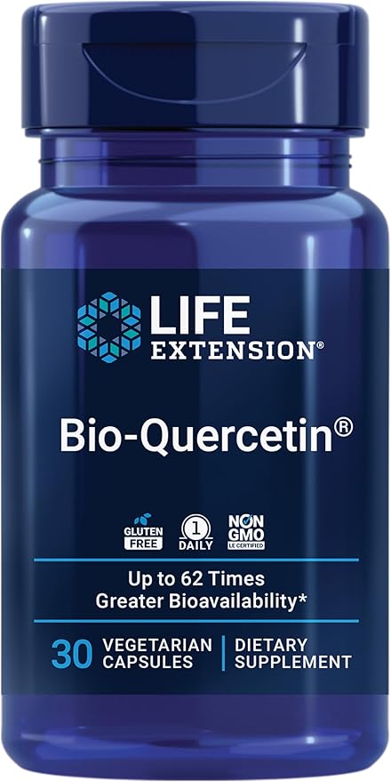 Life Extension Super Ubiquinol CoQ10 60 softgels Bio-Quercetin 30 Capsules - Heart Immune &amp Cellular Energy Support