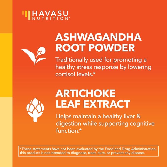 HAVASU NUTRITION High Strength Ashwagandha Supplement Capsules (45 Servings) &amp L Arginine L Citrulline Supplement (30 Servings)