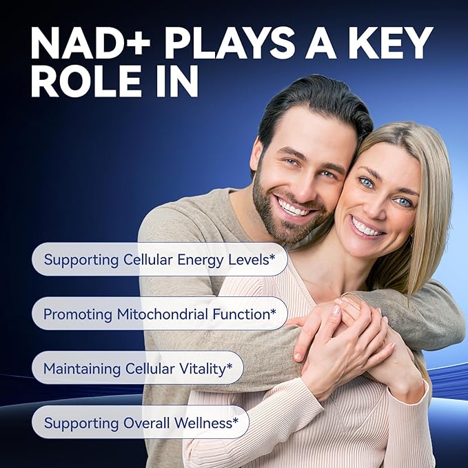 XKQ NAD Supplement Liposomal NAD with Resveratrol｜NMN Supplement | NAD+ Supplement Resveratrol for Men &amp Women | NAD Plus Supplement 910mg60 ServingsTake 2 Daily