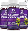 Glucosamine Chondroitin Gummies - 3- Pack Extra Strength 1500mg Glucosamine with MSM &amp Elderberry Flexibility Support Best Cartilage &amp Immune Support Supplement for Men and Wome - 180 Gummi