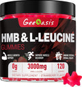 HMB and L-Leucine Gummies Chewable HMB Amino Acid and Leucine Supplement for Men &amp Women Muscle Health &amp Growth Immune Support &amp Overall Health Vegan Strawberry Flavor 120 Count