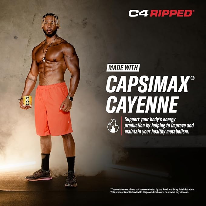 C4 Ripped Pre Workout Powder for Energy Beta Alanine Sugar Free Energy Supplement Preworkout for Men &amp Women - 150mg Caffeine + Creatine-Free - Raspberry Lemonade - 30 Servings