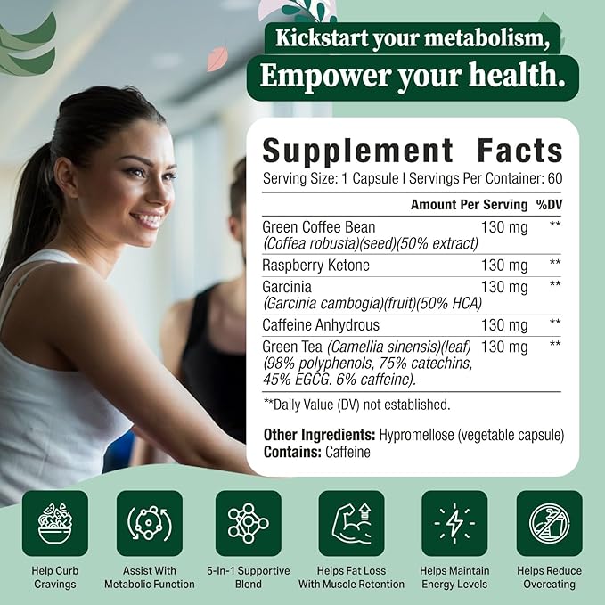 GLP-1 Weight Loss Support - Fat Burner for Men &amp Women - Supports Healthy Pathways Associated with GLP-1 Activity + Appetite Suppressant Supplement - 60 Capsules to Help Lose Weight