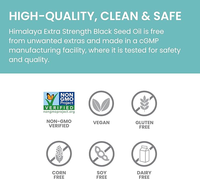 Himalaya Extra Strength Black Seed Oil Cold-Pressed &amp Unrefined 1.5% Thymoquinone (69 mg per TSP) 8 oz