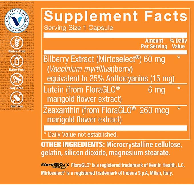The Vitamin Shoppe Lutein - Eye Health Vision Support &amp Blue Light Protection Carotenoid Antioxidant (240 Capsules)