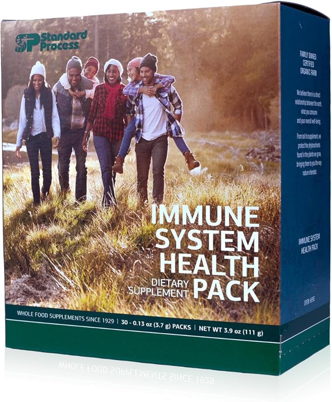 Standard Process Immune System Health Pack - Includes Packs for Immune Bone &amp Skin Health - Non-Dairy &amp Non-Soy - 30 Packs (10-Day Serving)
