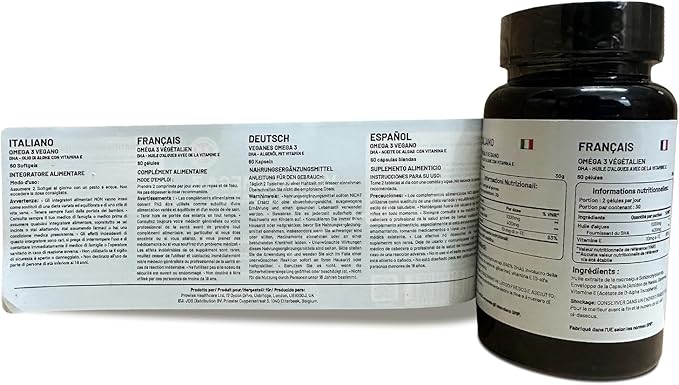 Prowise Vegan Omega-3 DHA from Algae Oil | 60 Softgels with Vitamin E | 400mg DHA + 10mg Vitamin E | 100% Plant-Based | Pure &amp Sustainable Sourced