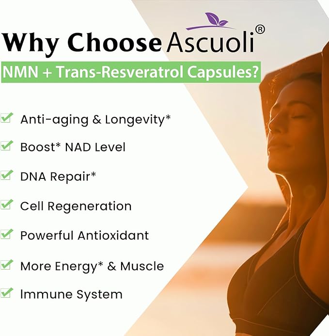 99% Ultra Purity NMN 500mg + Trans-Resveratrol 600mg 1150mg NMN Resveratrol Supplement 3-in-1 Advanced Formula for Boost* NAD Cell Immune Energy &amp Muscle Healthy Aging Stabilized Form 120