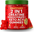 2-in-1 Creatine Monohydrate + Keto ACV Gummy - Natural Glp-1 Support - Waist Slimmer/Booty Builder