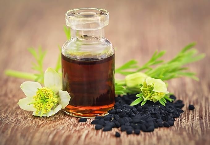 BLACK SEED OIL - 16 oz glass bottle. 100% Pure &amp Cold-pressed. Unfiltered Undiluted Raw. NON-GMO &amp Vegan Nigella Sativa (Black Cumin). Hexane &amp preservatives free. Dark &amp potent