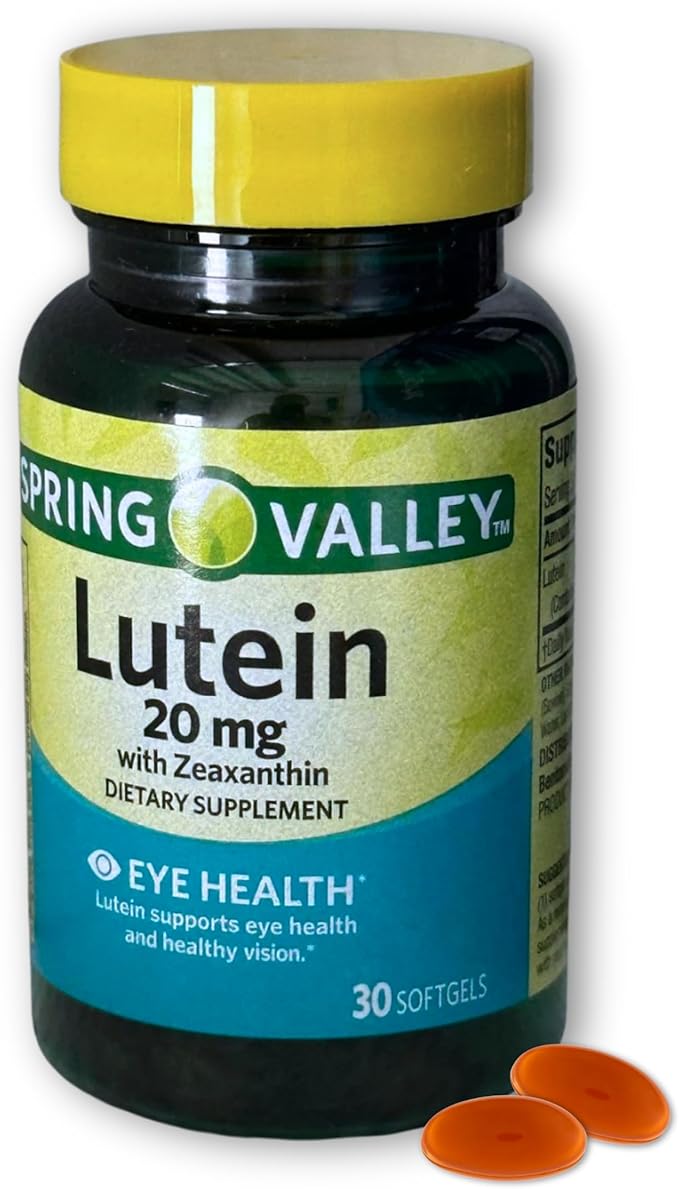 Lutein 20mg- with Zeaxanthin 30 softgels (Pack of 2) Boxed by Fusion Shop Store