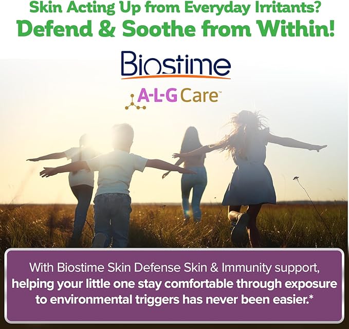 Biostime Baby &amp Kids Skin Defense | Helps Protect from Skin Inflammation † | 5 Billion CFUs | Gut Support | Clinically Tested Probiotics Strains | 28 Sachets