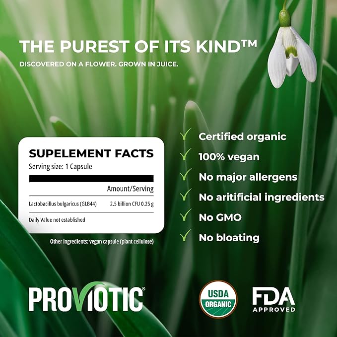 for Kids Naturally Vegan Certified Organic Bio 10 Packets Probiotic Powder 100% Organic Born in Flower GMO Free ALLERGEN Free Sugar Free