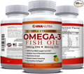 Omega 3 Fish Oil Supplement 3600mg with EPA and DHA for Women and Men Supports Joint Brain and Heart Health 120 Softgels 40 Day Supply
