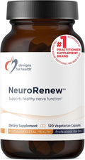 Designs for Health NeuroRenew - 5-MTHF with Vitamin B6 (p-5p) Methyl B12 Acetyl L-Carnitine B1 (Benfotiamine) + More - Supports Healthy Nerve Function - Non-GMO Supplement (120 Capsules)