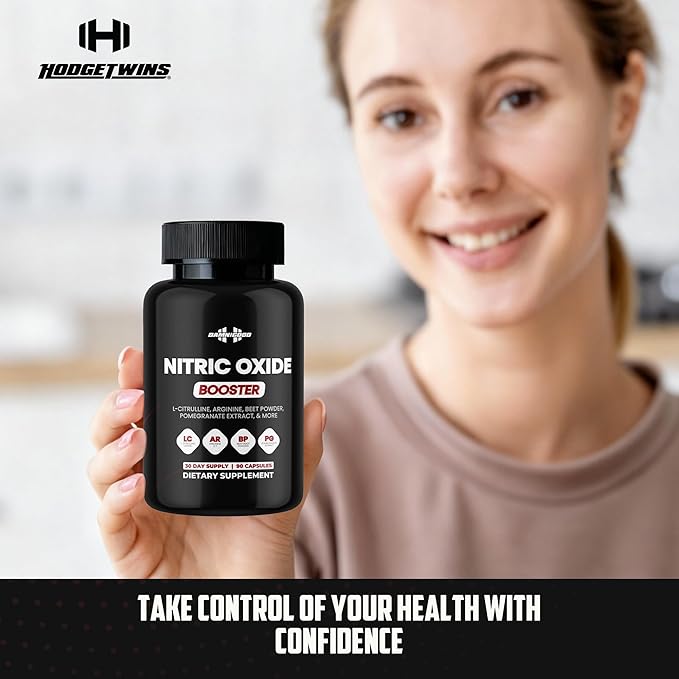 DAMN GOOD The Hodge Twins Nitric Oxide Booster – Beet Root Nitric Oxide &amp Arginine Citrulline Supplement Pomegranate Blend for Workout Drive Endurance Support &amp Pump Power - 90 Capsules