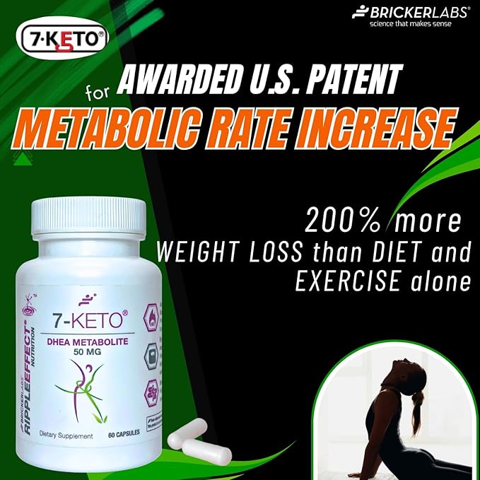 Bricker Labs 7-Keto DHEA Metabolite 50 mg Dietary Supplement for Metabolic Support and Energy Balance 60 Capsules