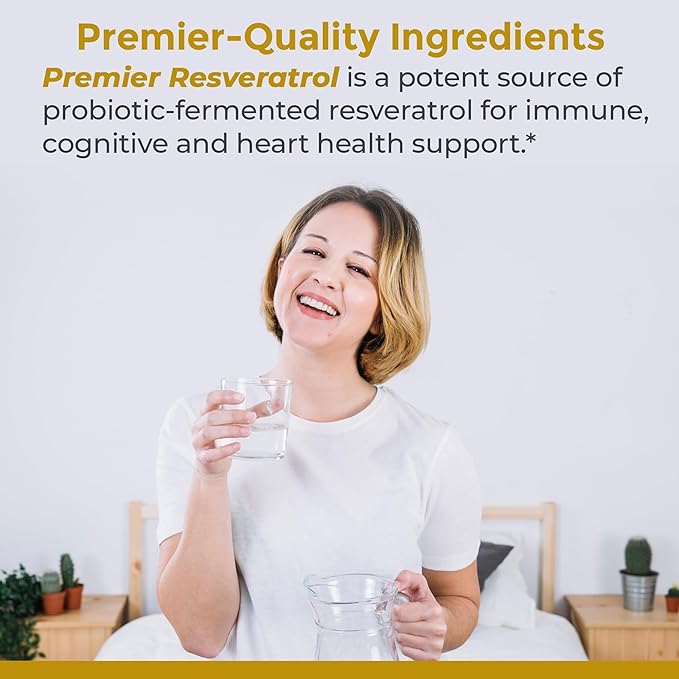 Premier Research Labs Resveratrol - Resveratrol Liquid Supplement Trans Resveratrol Antioxidant Support for Heart Health &amp Blood Flow Aging Support 180 mg Per Teaspoon - 8 Fl Oz