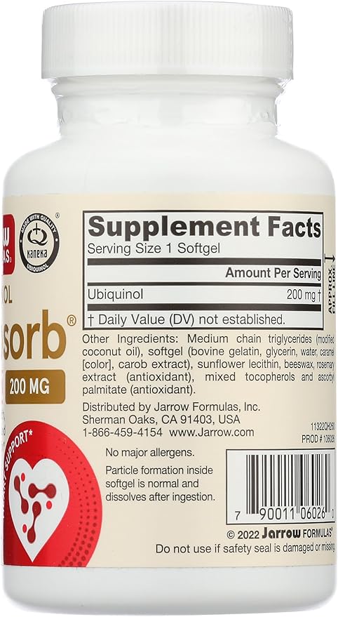 JARROW FORMULAS Qh Absorb Ubiquinol 200 MG 60 CT